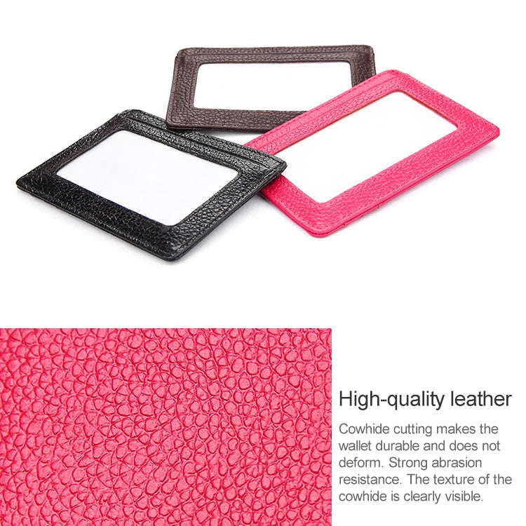 KB37 Antimagnetic RFID Litchi Texture Leather Card Holder Wallet Billfold for Men and Women (Brown)
