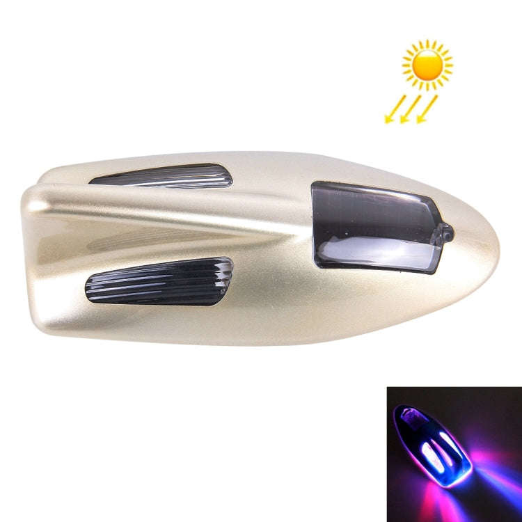 Solar Colorful Light Anti Collision Shark Fin Car Taillight LED Flash Warning Light Caution Light...