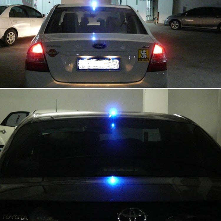 Solar Colorful Light Anti Collision Shark Fin Car Taillight LED Flash Warning Light Caution Light...