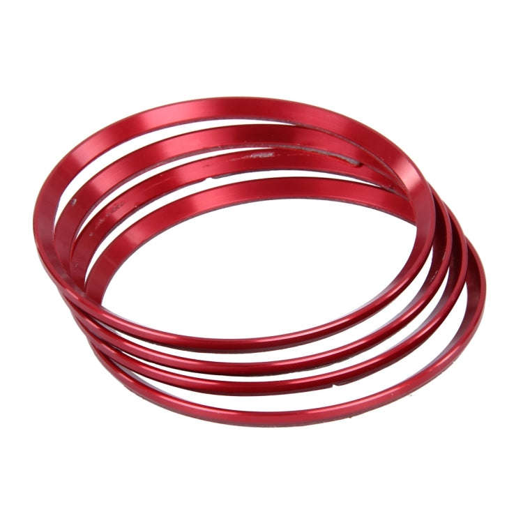 4 PCS Car Aluminum Wheel Hub Deroration Ring For Cadillac(Red)