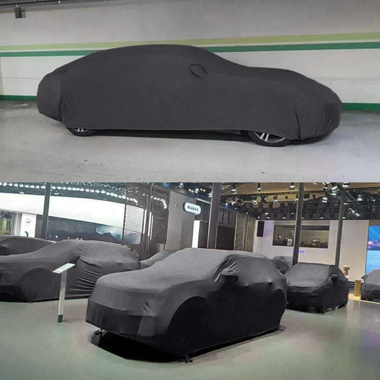 Anti-Dust Anti-UV Heat-insulating Elastic Force Cotton Car Cover for SUV, Size: L, 4.78m~5.04m(Bl...