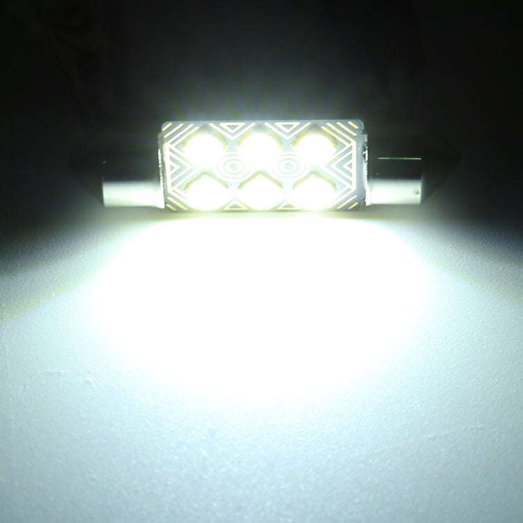 2 PCS 39mm DC12V / 1.5W / 6000K / 110LM 8LEDs SMD-3030 Car Reading Lamp Dome Light, with Decoder