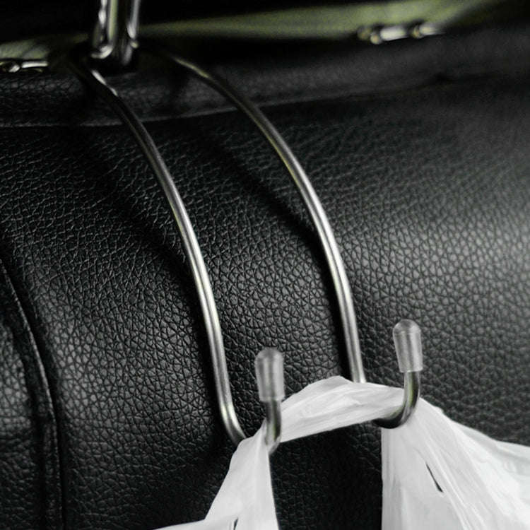 2 PCS Metal Headrest Car Hooks