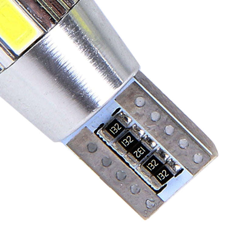 2 PCS T10 6W White Light 10 SMD 5630 LED Error-Free Canbus Car Clearance Lights Lamp, DC 12V