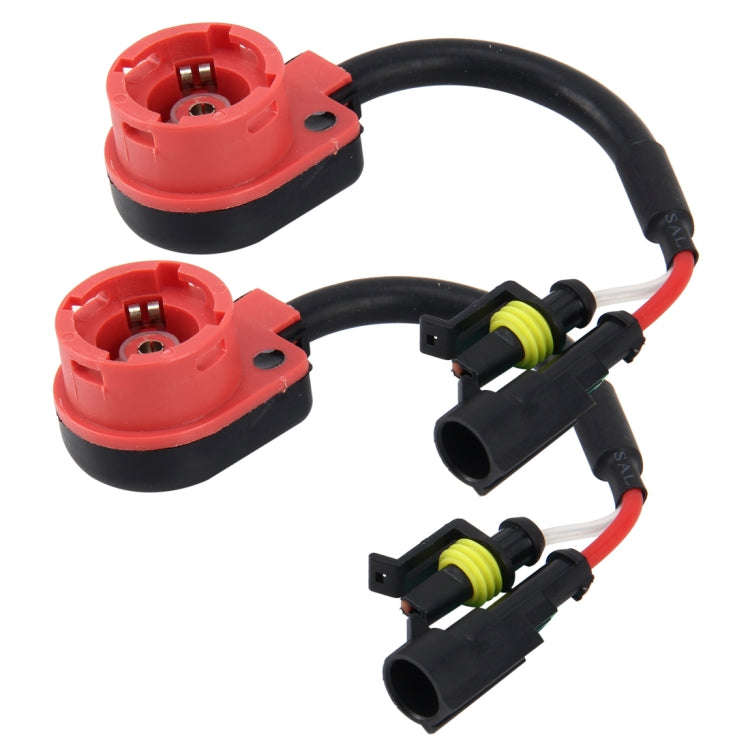 2 PCS Universal D2/D4 HID Xenon Bulb Converter Cable Adapter D2/D4 Adapter HID Socket Plug Adapte...