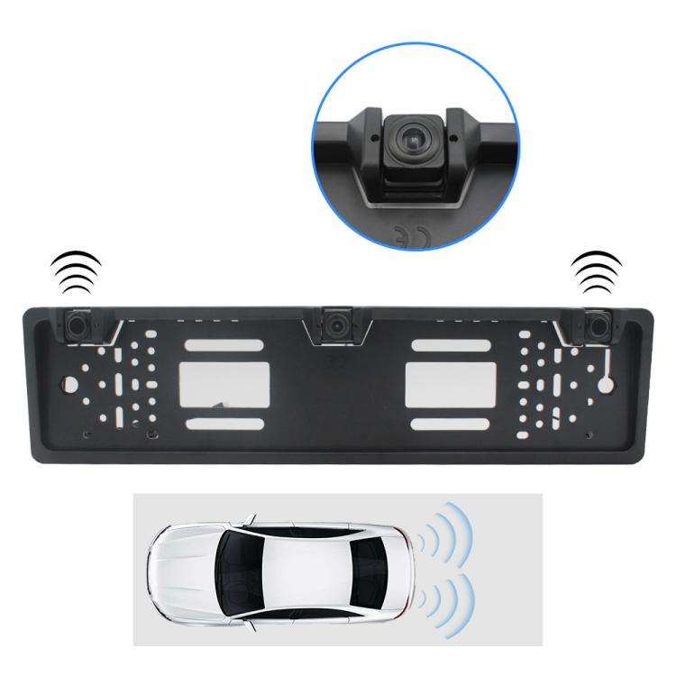 PZ600-L Europe Car License Plate Frame Rear View Camera Visual Rear View Parking System with 2 Re...