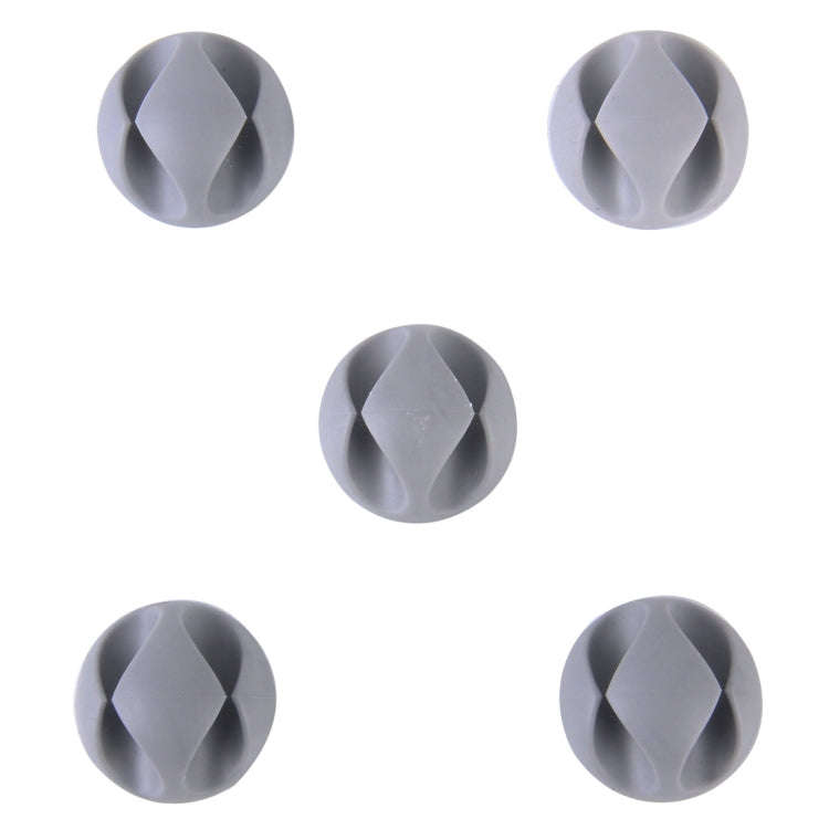 5 PCS Double Hole Cable Clips, Cable Management System and Cord Organizer Solution(Grey)