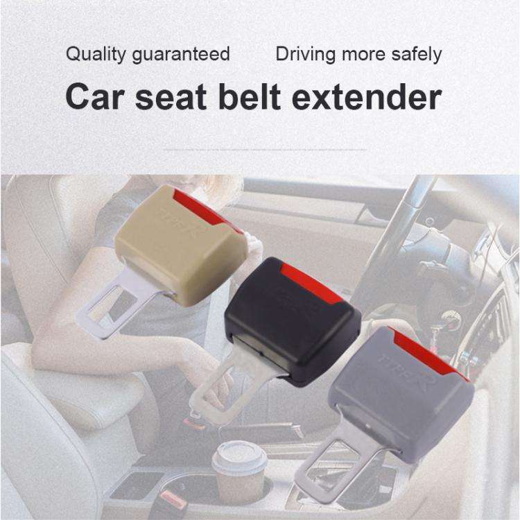 2 PCS RS-01 Universal Car Seat Belt Extension Buckle (Khaki)