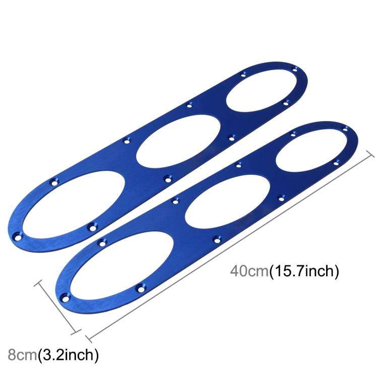2 PCS Anti-collision Protection Decorative Bar Behind The Siege Car Decoration(Blue)