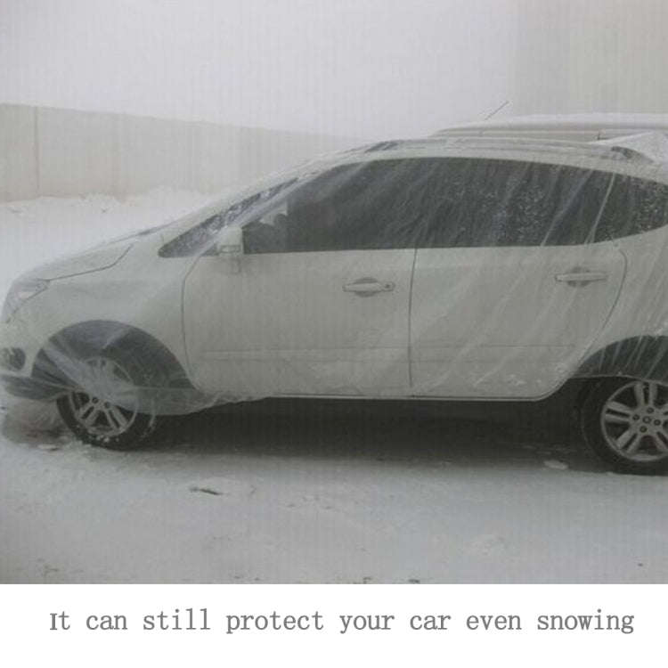 Outdoor Universal Waterproof Anti-Dust Sunproof 3-Compartment Sedan Disposal PE Car Cover, Fits C...