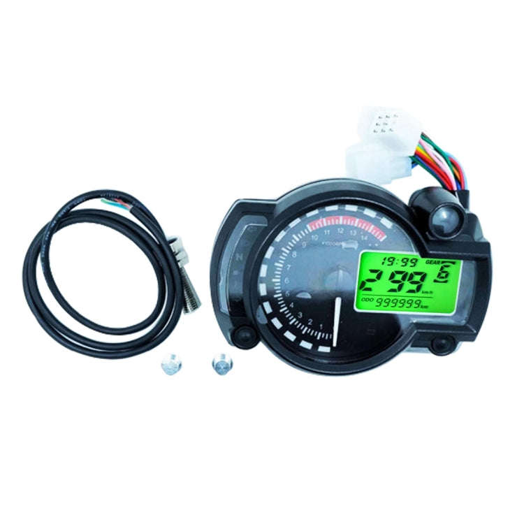 Universal Multi-functional Motorcycle Rotating Speed Mileage Gear Water Temperature Clock Meter G...