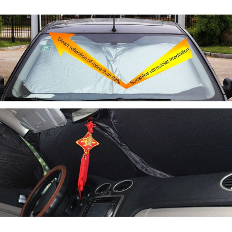 6 in 1 Summer Accessories Coated Silver Car Sun Shade Cloth Set