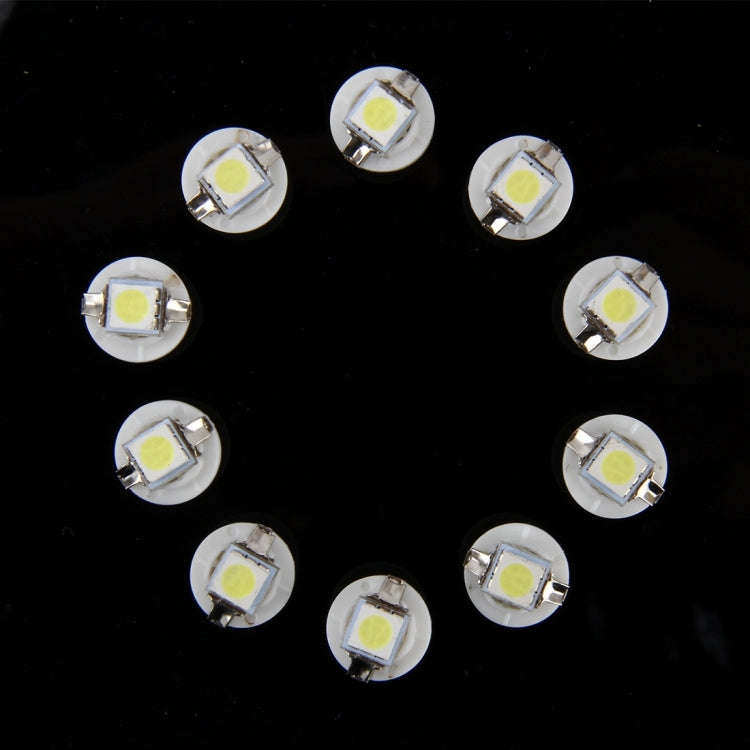 10 PCS 0.5W B8.5 Wedge Instrument Panel LED Light Dashboard Gauge Cluster Indicator Lamp Bulb (Wh...