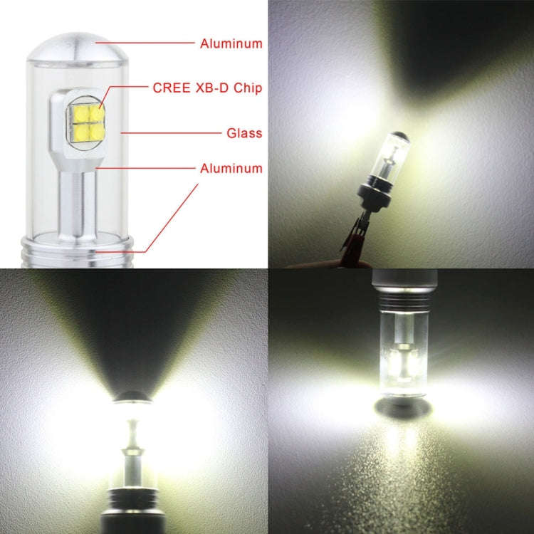 2 PCS  H4 40W 800 LM 6000K 8 LEDs Car Fog Lights, DC 12V(White Light)