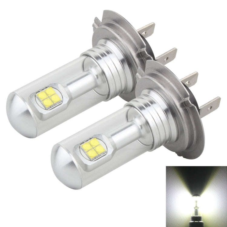 2 PCS  H7 40W 800 LM 6000K 8 LEDs Car Fog Lights, DC 12V(White Light)