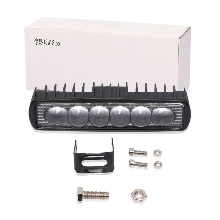 6 inch 18W 6000K IP68 8D Car Boat Marine Work Lights Spotlight LED Bulbs, DC 10-30V (White Light)