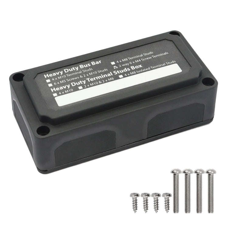 Max DC 48V 100A Heavy-Duty Module Design Bus Bar 4 M6 / 12 M4 Terminal Studs Box Busbar for Car /...