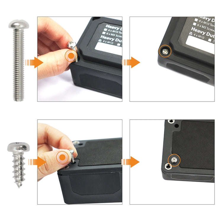 Max DC 48V 100A Heavy-Duty Module Design Bus Bar 4 M6 / 12 M4 Terminal Studs Box Busbar for Car /...