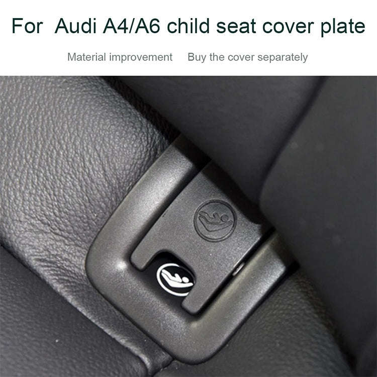 Car Rear Children Seat Isofix Cover for Audi A6 2013-2018 (Black)