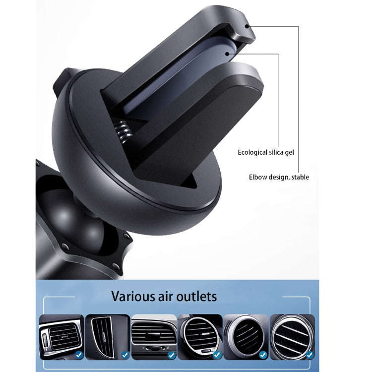 Car Air Outlet Induction Gravity Phone Wireless Charging Holder(Black)