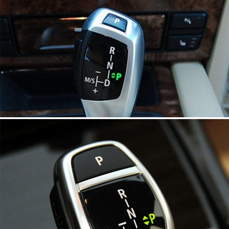 Car Gear Lever Auto Parking Button Letter P Cap for BMW X5 X6 2007-2013, Left Driving (Black)