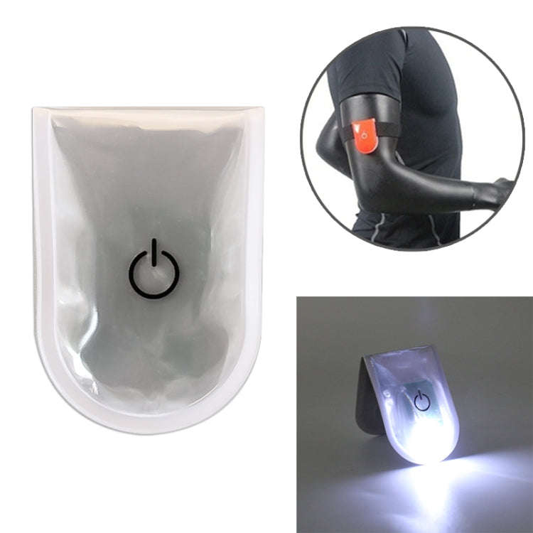 2 PCS Outdoor Night Running Safety Warning Light LED Illuminated Magnet Clip Light (White)