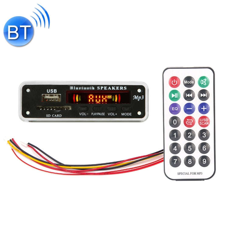 Car Color Screen 12V Audio MP3 Player Decoder Board FM Radio SD Card USB, with Bluetooth Function...