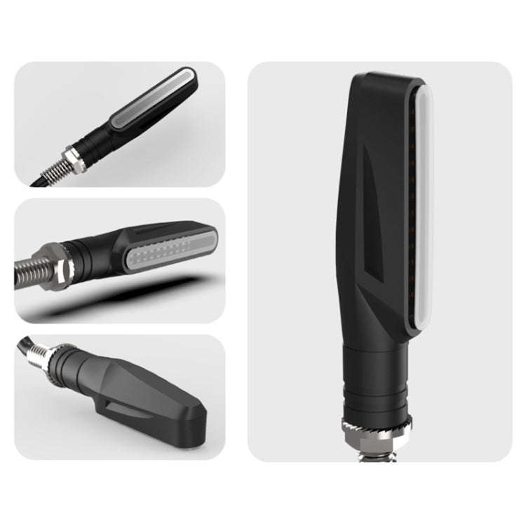 2 PCS D12V / 1W Motorcycle LED Waterproof Dynamic Blinker Side Lights Flowing Water Turn Signal L...