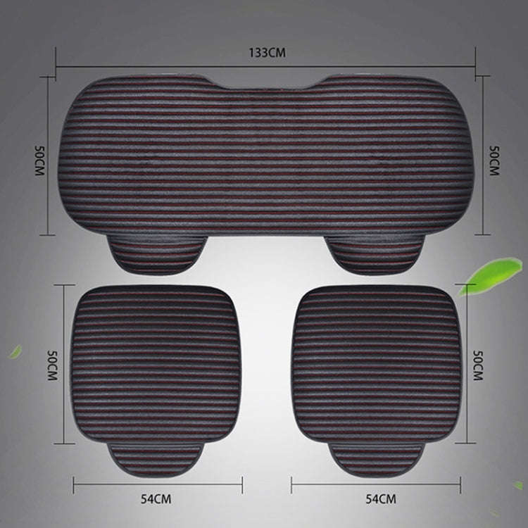3 in 1 Car Seat Cushion Free Binding Half Inclusive Seat Mat Set (Black)