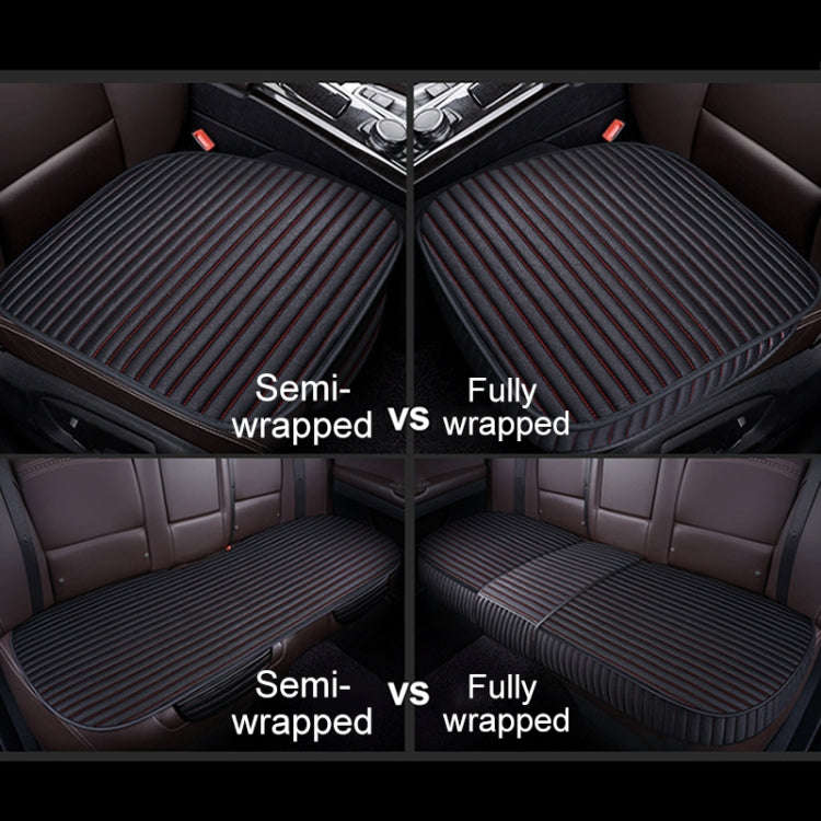 3 in 1 Car Seat Cushion Free Binding Half Inclusive Seat Mat Set (Beige)