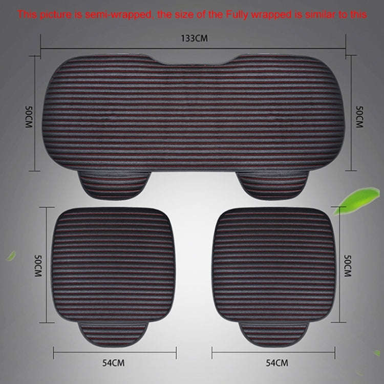3 in 1 Car Seat Cushion Free Binding All Inclusive Seat Mat Set (Black)