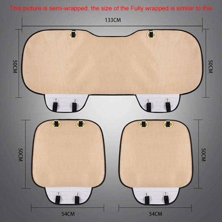 3 in 1 Car Seat Cushion Free Binding All Inclusive Seat Mat Set (Black)