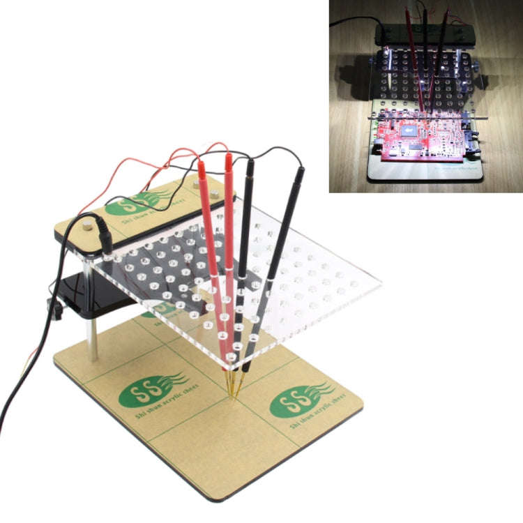 Car LED BDM Frame Holder BDM ECU Brush Test Stand with 4 Probe Pens, US Plug