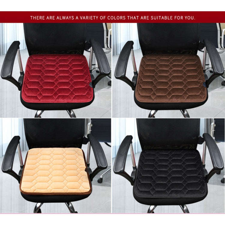 Car USB Seat Heater Cushion Warmer Cover Winter Heated Warm Mat, Style: Square (Black)