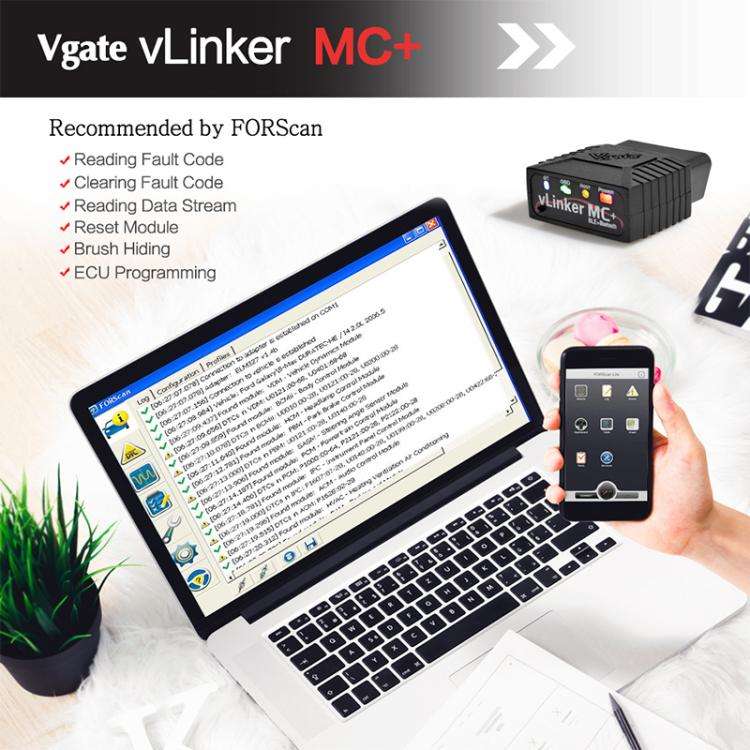 Vgate VLINKER MC+ V2.2 Bluetooth 4.0 Car OBD Fault Diagnosis Detector