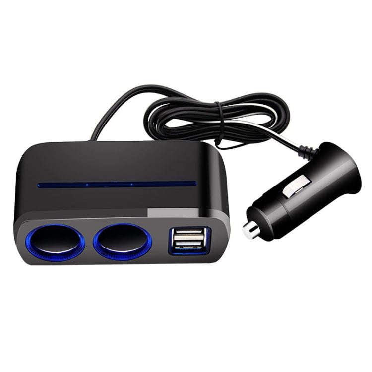 SHUNWEI SD-1928A 80W 3A Car 2 in 1 Dual USB Charger Cigarette Lighter
