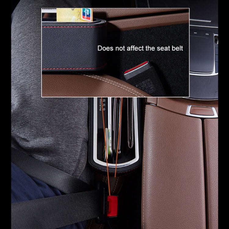 Car Multi-functional Wireless Fast Charge Console PU Leather Box Cup Holder Seat Gap Side Storage...