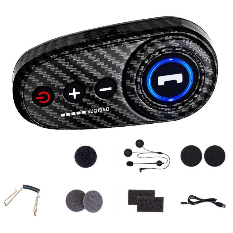 K10 Motorcycle Bluetooth Helmet Headset, Carbon Fiber Hard Pole Microphone