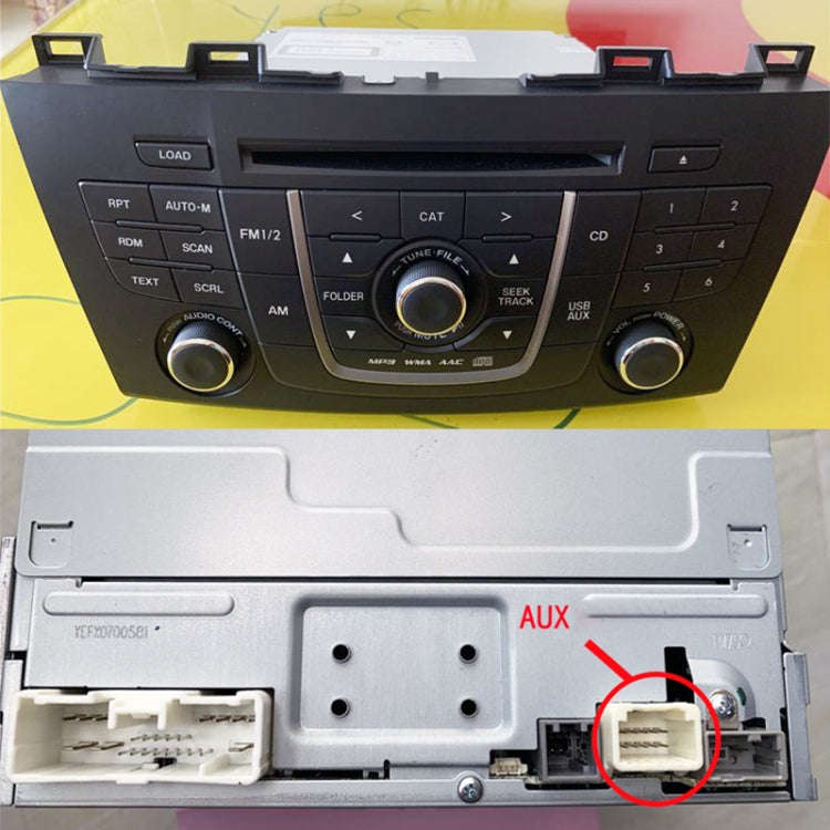 Car Wireless Audio Adapter Cable Bluetooth Music AUX  Receiver + MIC Phone Function for Mazda 5 8...