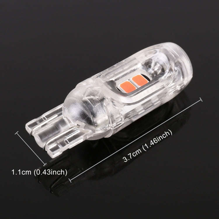 10 PCS T10 DC12V / 1W Car Clearance Light 5LEDs SMD-3030 Lamp Beads (Pink Light)