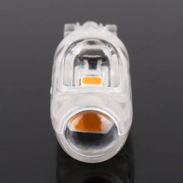 10 PCS T10 DC12V / 1W Car Clearance Light 5LEDs SMD-3030 Lamp Beads (Yellow Light)