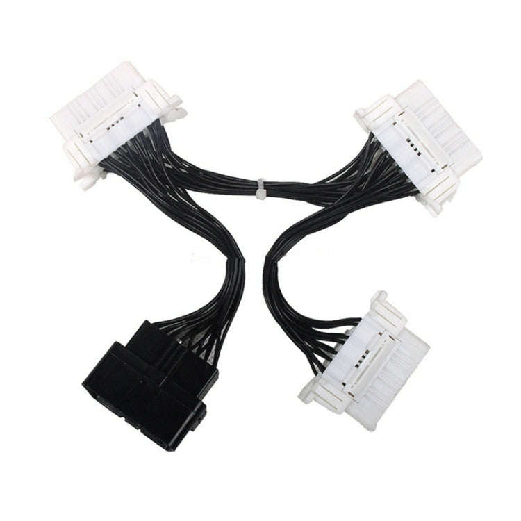 ELM327 OBD2 16Pin Male to 3 Female Car Diagnostic Cable
