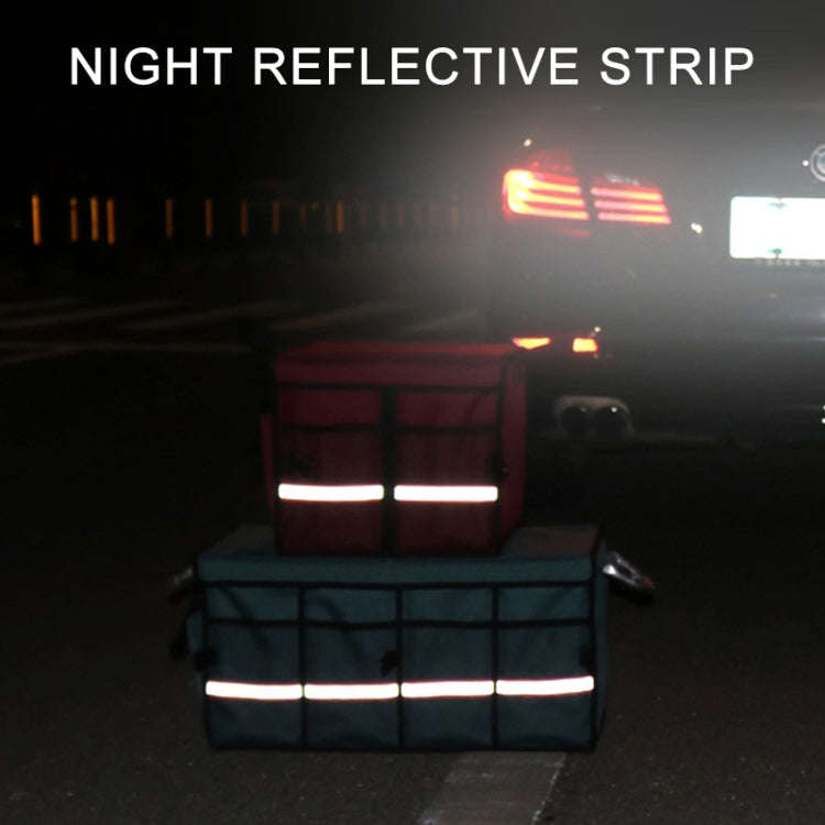 Car Trunk Foldable Storage Box, Capacity: 66L (Rose Red)
