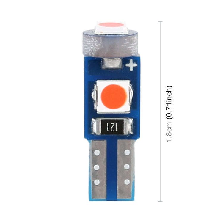 10 in 1 Car T5 0.2W DC12V Instrument Panel LED Decorative Light(Red Light)
