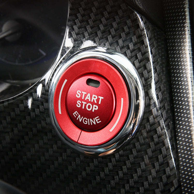 Car Engine Start Key Push Button Ring Trim Sticker for Infiniti (Red)