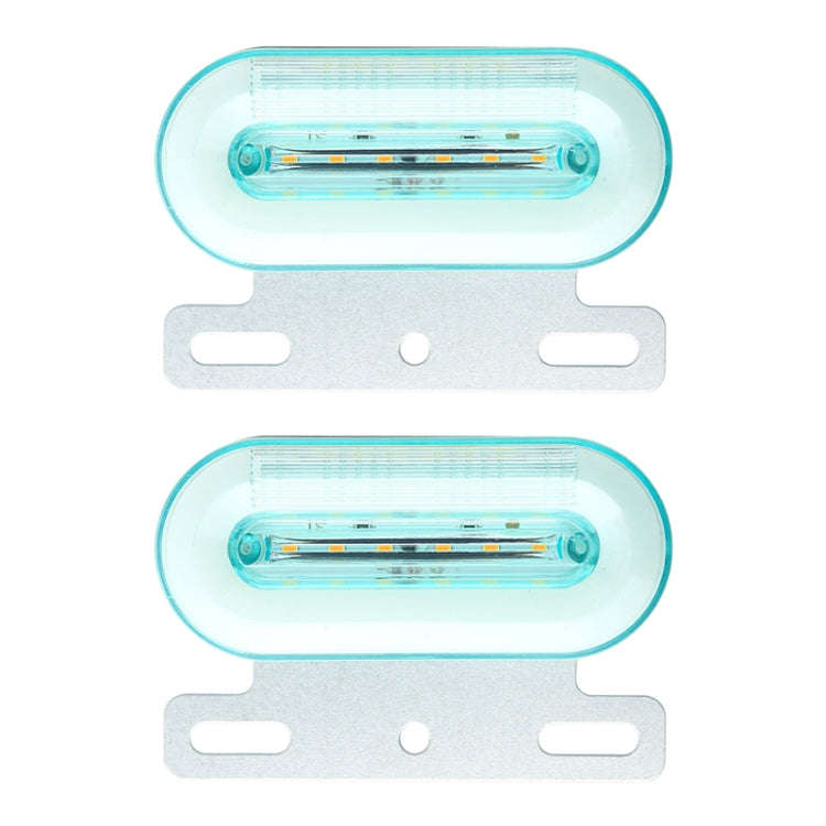 2 PCS 12V 12LED Car Oval Side Lamp(White Light)