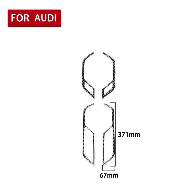 Car Carbon Fiber Inner Door Handle Decorative Sticker for Audi A6L / A7 2019-, Left and Right Dri...