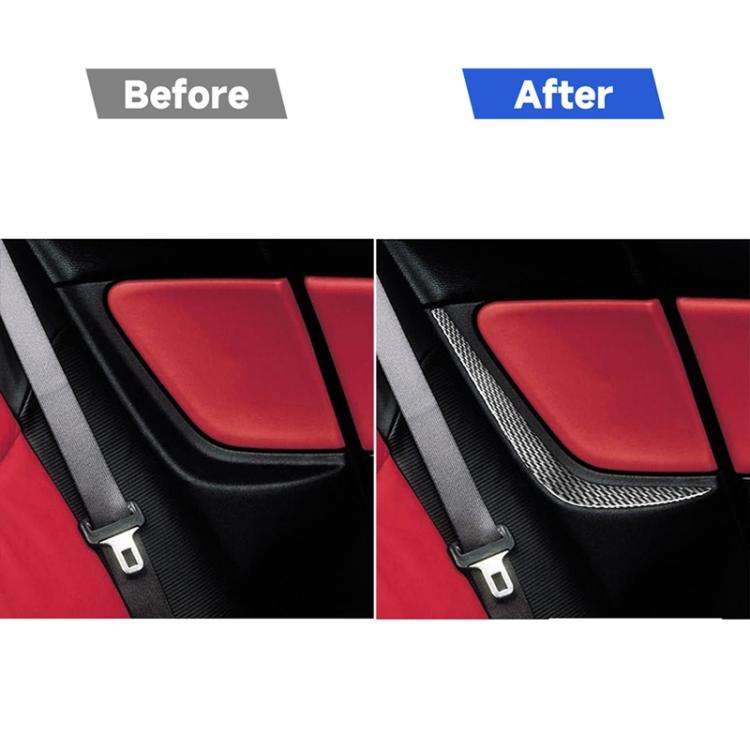 2 PCS Car Carbon Fiber Rear Seat Side Decorative Sticker for Mazda RX8 2004-2008, Left and Right ...