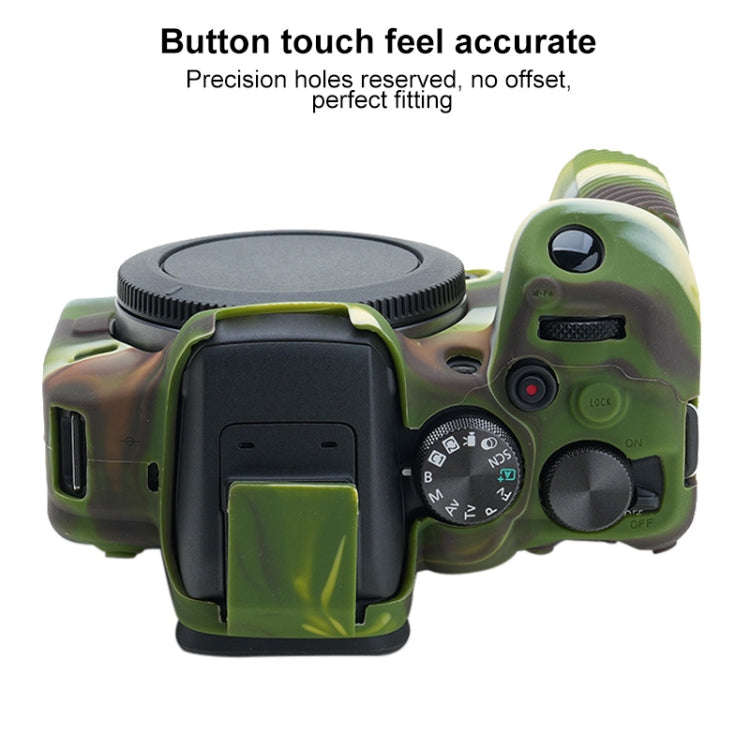 For Canon EOS R10 Soft Silicone Protective Case (Camouflage)