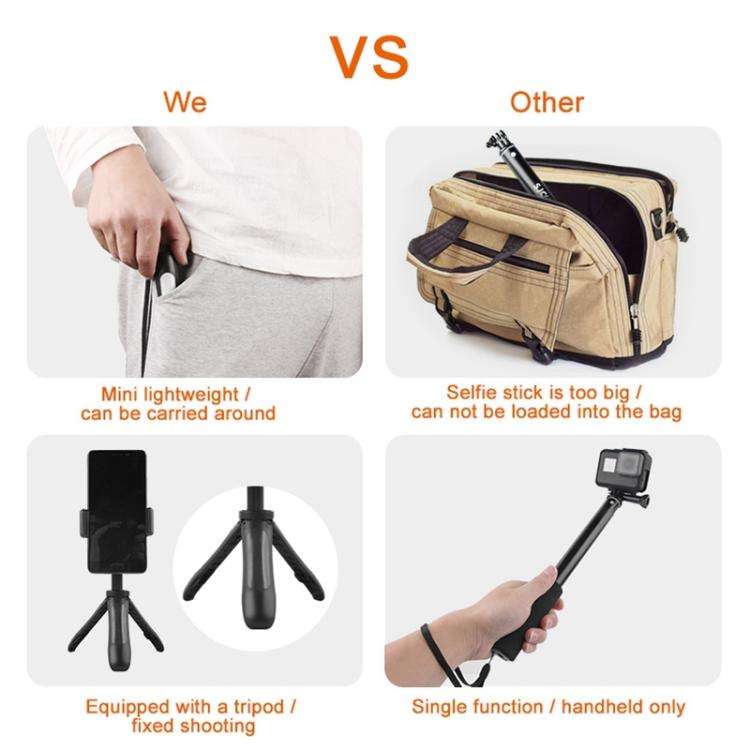 GP446 Multifunctional Mini Fixed Tripod for DJI, Insta360, GoPro and Other Action Cameras(Red)